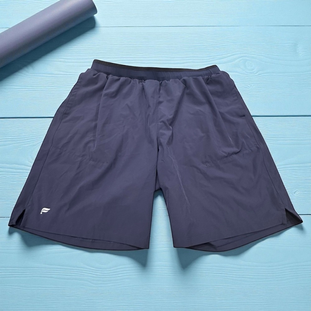 Fabletics Mens Dark Blue Athletic Shorts Size‎ XXL Pockets Lightweight Gym